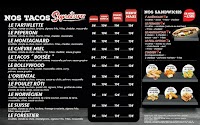Menu du Galaxy Tacos Meximieux à Meximieux