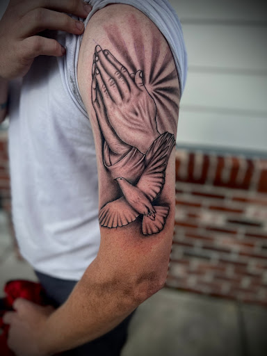 Explore patch tattoo ideas, creative tattoo ideas in Wallace, available at Artistic Abyss Tattoo Collective