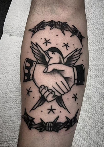 Explore name neck tattoo ideas, creative tattoo ideas in Cedar Falls, available at The Iron Quill Tattoo Parlor