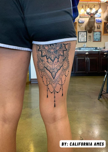 Explore cemetery tattoo ideas, creative tattoo ideas in San Diego, available at The Chrome Lady Tattoo