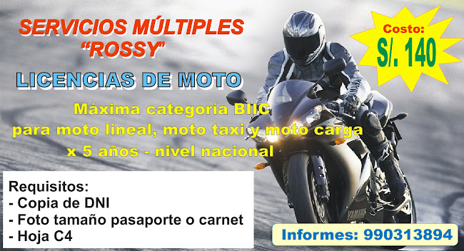 Licencias de Moto SMR - Tienda de motocicletas