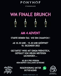 Menu / carte de PONY STAMMHAUS BY TOBIAS WUSSLER à Gengenbach