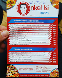 Menu du Onkel Isi Imbiss à Geislingen