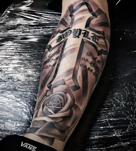 Explore v8 tattoo ideas, creative tattoo ideas in Mesa, available at Smiley Ink Tattoos