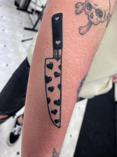 Explore party tattoo ideas, creative tattoo ideas in Orland, available at K1LL3R ARTW0RK