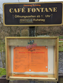 Menu du Cafe und Pension Theodor Fontane à Thale