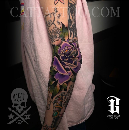 Explore history tattoo ideas, creative tattoo ideas in Addison, available at Cat Tattoo