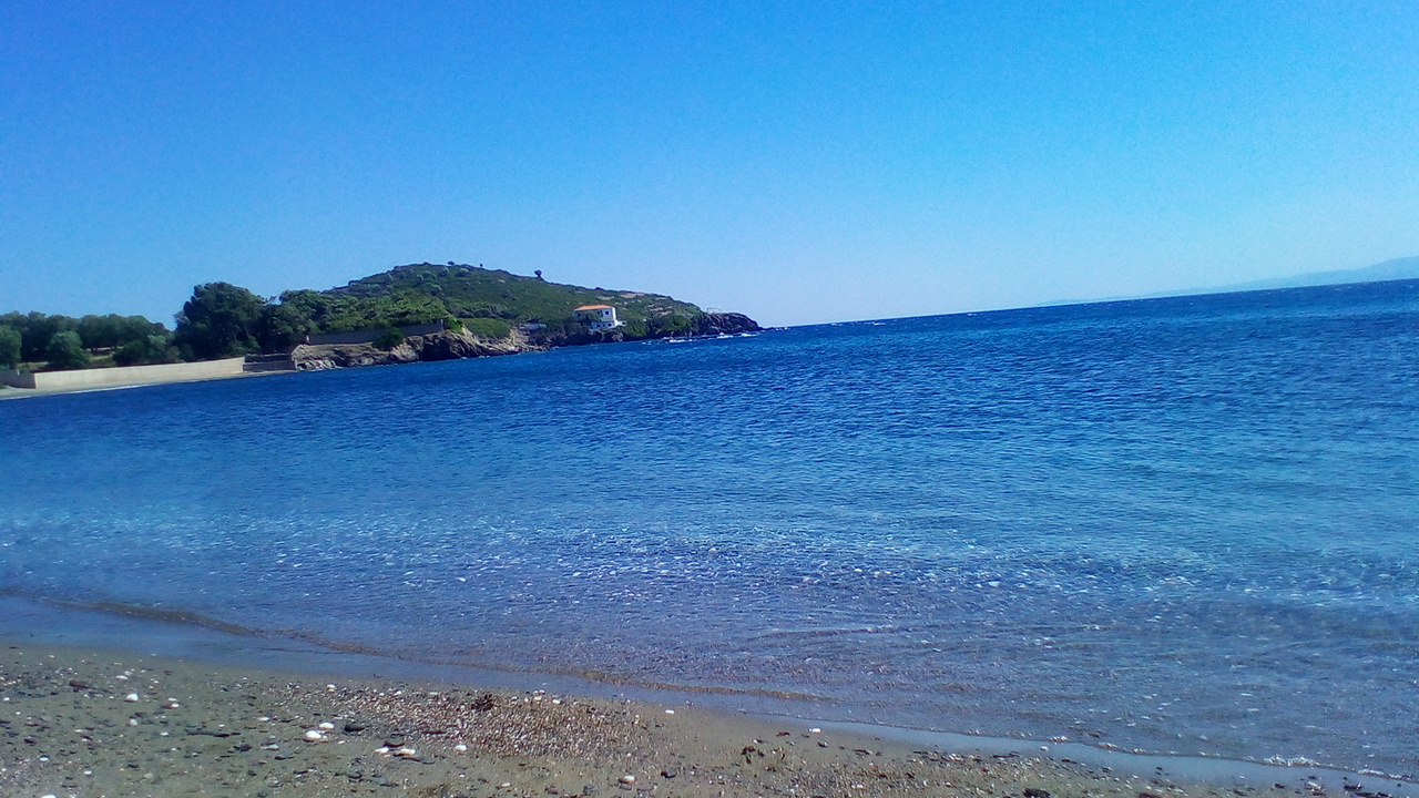 Foto van Fokia beach met ruime baai