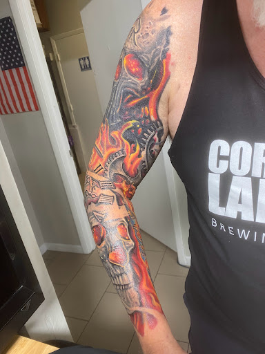 Explore black tattoo ideas, creative tattoo ideas in Sarasota, available at SEVEN SINS Tattoo Studio