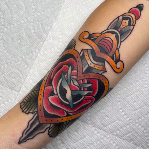 Explore elbow ditch tattoo ideas, creative tattoo ideas in Senoia, available at Messenger Tattoo Studio