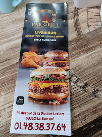 Menu / carte de Pak Grill à Le Bourget