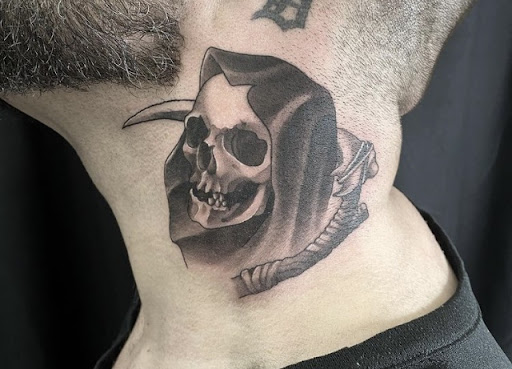 Explore neck tattoos ideas, creative tattoo ideas in Tucson, available at The Painted Lady Tattoo