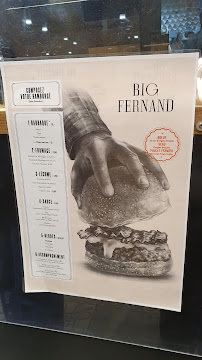 Restaurant de hamburgers Big Fernand à Paris - menu / carte