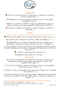 La Madeleine B.B.CU. à Alassio menu
