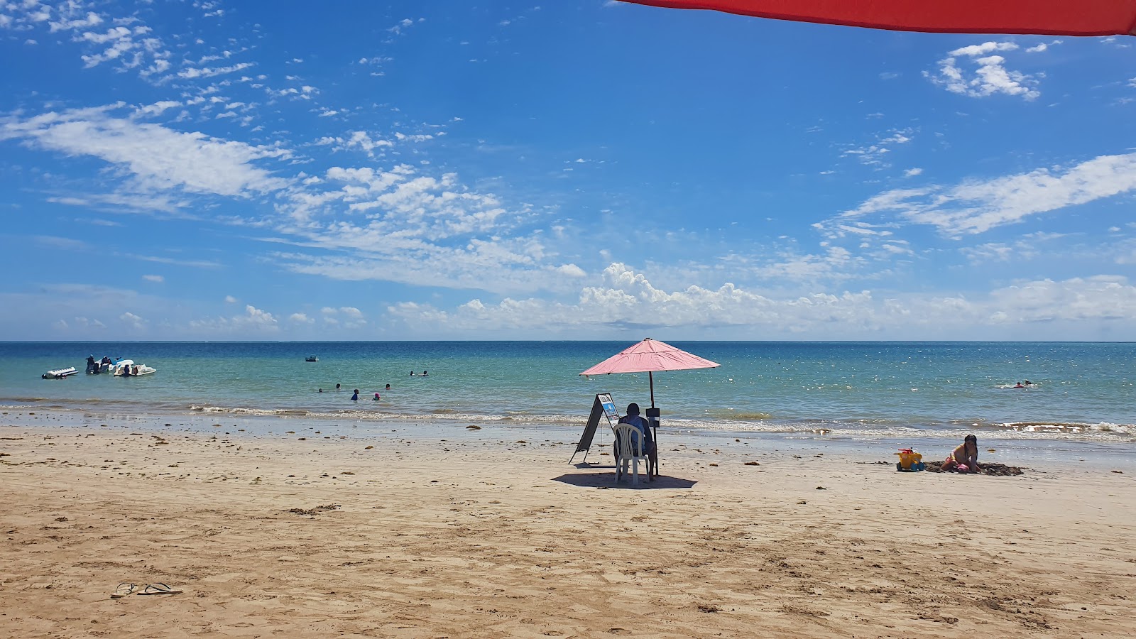 Foto von Camboinha Strand mit lange, gerade küste