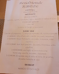 Menu du Pizzeria Paradiso à Trequanda