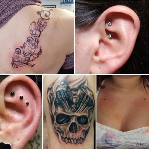 Explore cosmos flower tattoo ideas, creative tattoo ideas in Elko, available at Tom Custom Tattoos and Body Piercing Studio