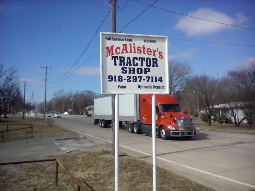 Mcalister Tractor shop in Hartshorne, Oklahoma