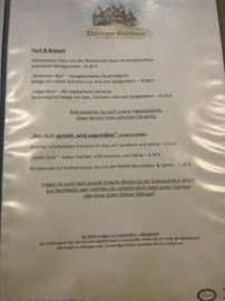 Restaurant Thüringer Rhönhaus à Oberweid - menu / carte