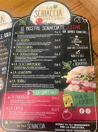 La Schiaccia dell'Opio à Montepulciano menu