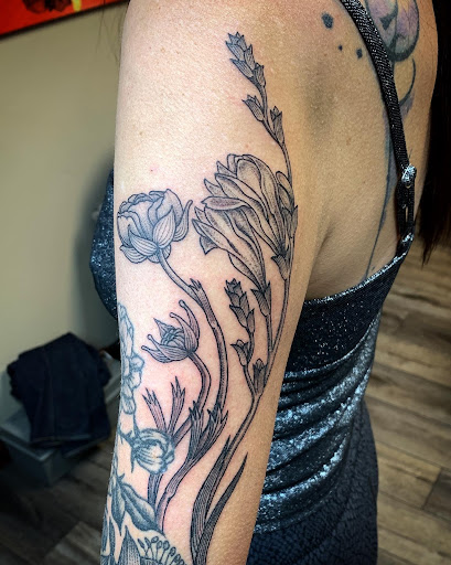 Explore cloud sleeve tattoo ideas, creative tattoo ideas in Steamboat Springs, available at Emerald Mountain Ink