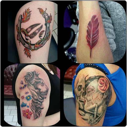 Explore 4 name tattoo ideas, creative tattoo ideas in Vinton, available at Cherry Bomb Tattoo and piercing
