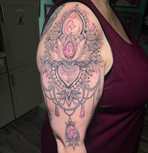 Explore mens thigh tattoo ideas, creative tattoo ideas in Ocala, available at The Tattoo Gallery of Ocala LLC