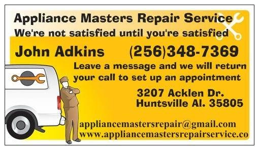 Appliance Masters Repair Service in Huntsville, Alabama