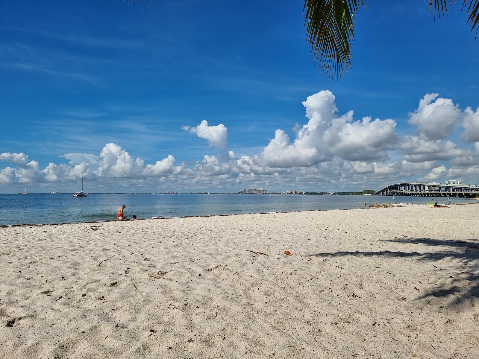 Foto di Virginia Key beach con una superficie del sabbia beige