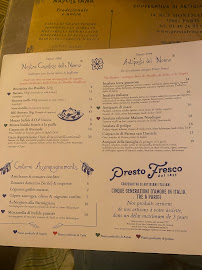 Presto Fresco à Paris menu