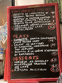 Menu du BELLEVILLE/mer à Marseille