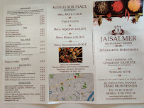 Carte du Jaisalmer Lounge à Montesson