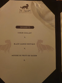 Menu / carte de Le Jaguar Restaurant à Fort-de-France