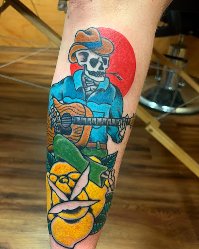 Explore rose tattoo idea, creative tattoo ideas in Strasburg, available at Champion Tattoo Company