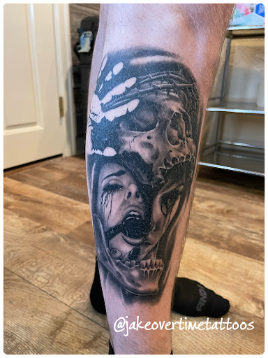 Explore back of ear tattoo ideas, creative tattoo ideas in Eugene, available at Subdermal Art Collective Tattoo and Piercing Eugene