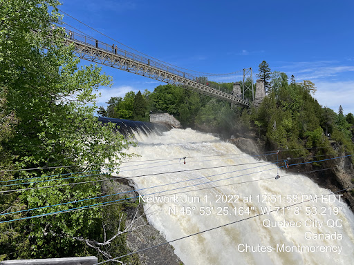 Observation tower of Montmorency Falls