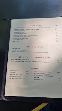 Chez Francis à Paris menu