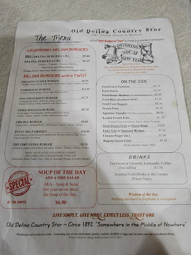 Restaurant «Old Delina Country Store», reviews and photos, 4397 John Barnes Rd, Cornersville, TN 37047, USA