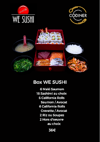 Restaurant de sushis WE SUSHI à Chambéry - menu / carte