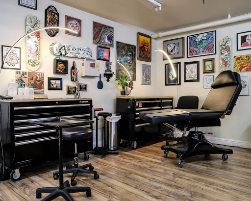 Explore back of shoulder tattoo ideas, creative tattoo ideas in Yuba City, available at Artistic Temple Social Club