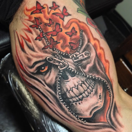 Explore cowboy hat tattoo ideas, creative tattoo ideas in Dekalb, available at Proton Tattoo