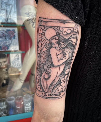 Explore mens sleeve tattoo idea, creative tattoo ideas in Fort Lauderdale, available at Electric Street Tattoo