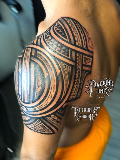 Explore mother and son tattoos ideas, creative tattoo ideas in Kailua Kona, available at Packing Ink Tattoos