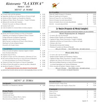 Menu du Ristorante La Stiva Cesenatico à Cesenatico