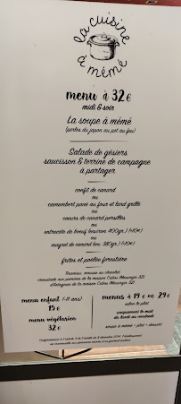 La Cuisine À Mémé à Toulouse carte