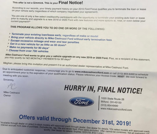 Ford Dealer «Mike Castrucci Ford Sales», reviews and photos, 1020 OH-28, Milford, OH 45150, USA