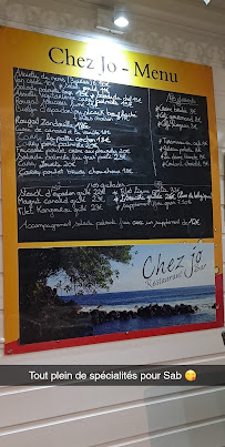 Restaurant créole Chez Jo à Saint-Joseph (la carte)