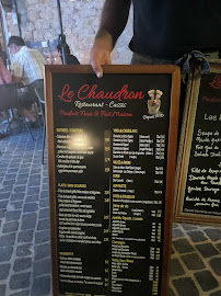 Restaurant Le Chaudron à Cassis menu