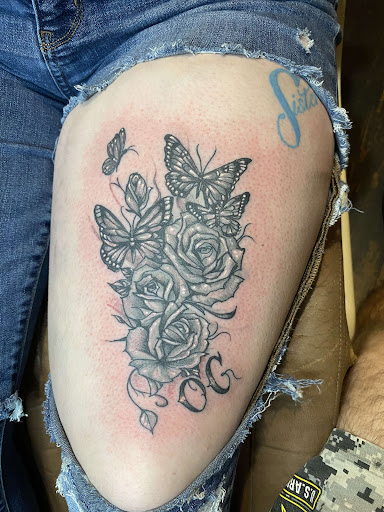 Explore stencil tattoo ideas, creative tattoo ideas in Roanoke, available at RailYard INK