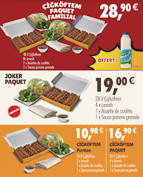 Restaurant végétalien Cigkoftem à Lyon (le menu)